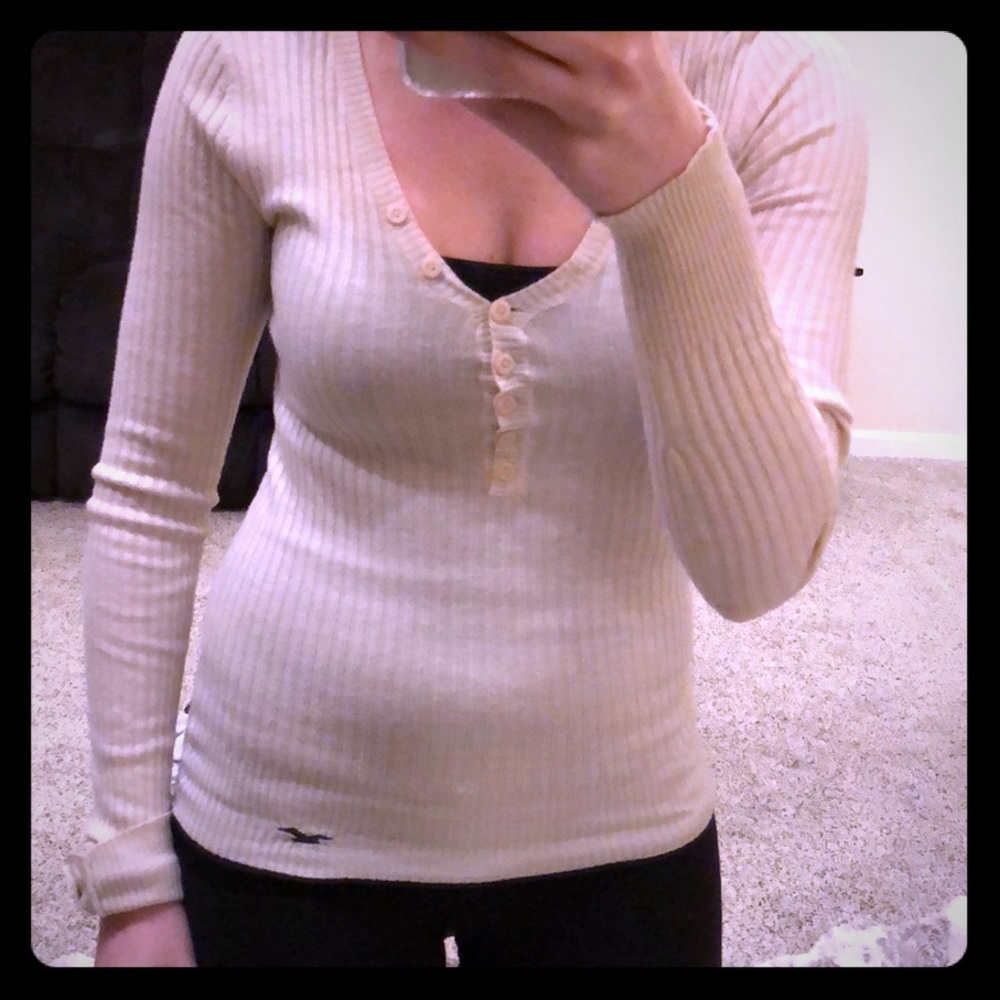 Tan Long-Sleeve Top